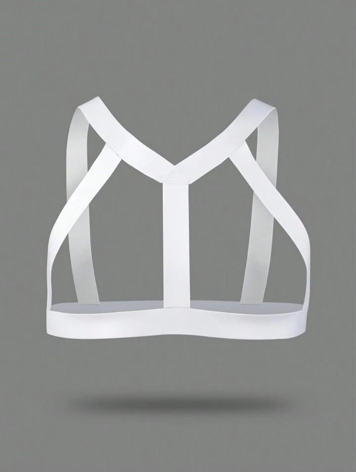 Men's Solid Color Hollow-Out Wide Strap Bodybands